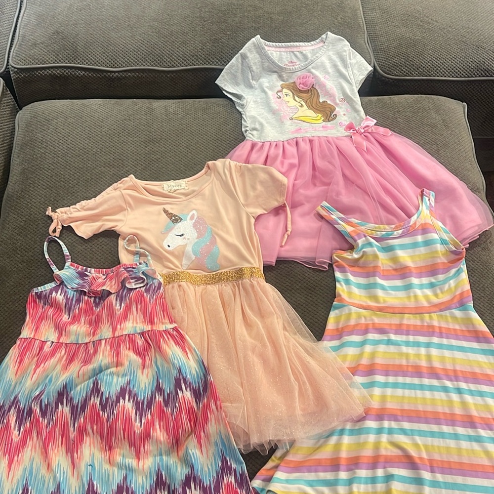 4 little girls size 6/6x dresses